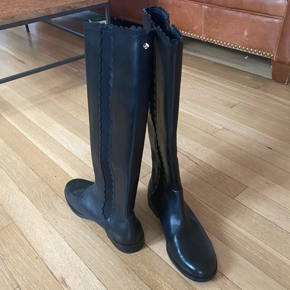 Kate Spade Black Knee High Boots
